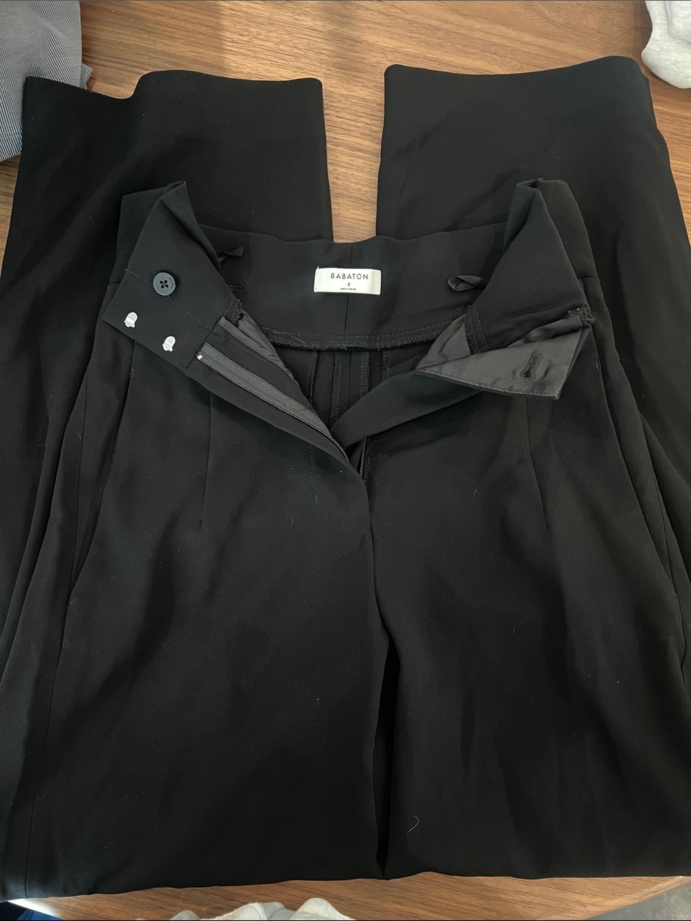 Aritzia Babaton Black High-Waist Trousers